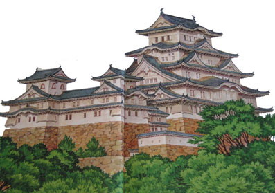 Замок белой цапли (1577-1580), построенный в Химэдзи как оборонительное сооружение, стал шедевром мировой архитектуры